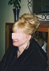 Partial cut and styled with up-do on client